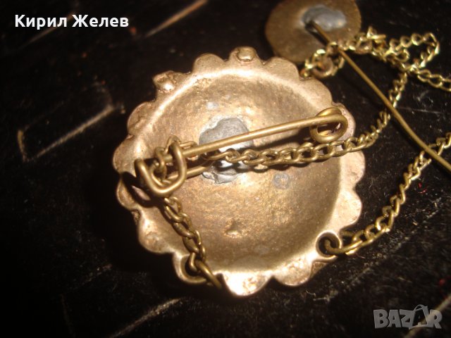 19 ВЕК БРОНЗОВА ВЪЗРОЖДЕНСКА ЗАБОДКА с МЛЕЧЕН ЯСПИС ОРНАМЕНТИРАНА БРОШКА СТАР РЯДЪК НАКИТ 24918, снимка 7 - Антикварни и старинни предмети - 34508324