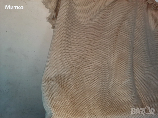 Ретро бял китеник с ресни за легло, снимка 4 - Покривки за легло - 53078234