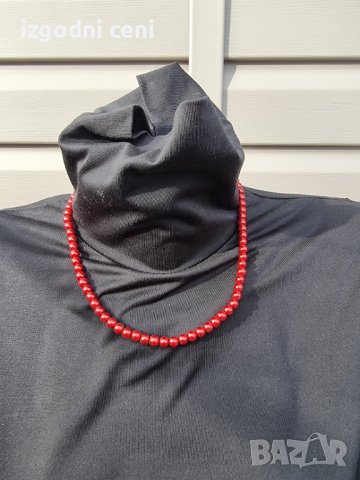Колие червена перла  (модел 45)