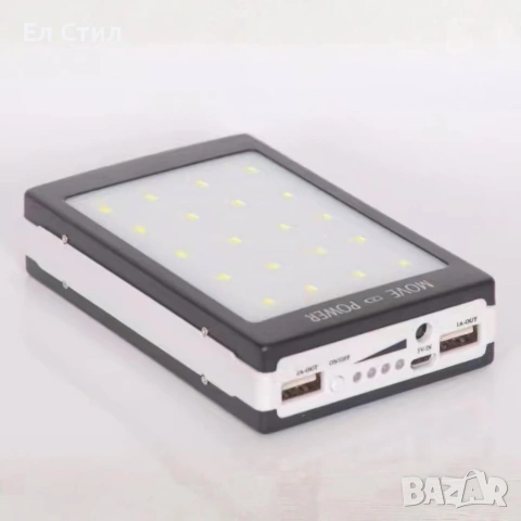 Соларна външна батерия, Power Bank 80000 mAch, външна батерия за GSM + 20 LED, снимка 3 - Външни батерии - 53566929