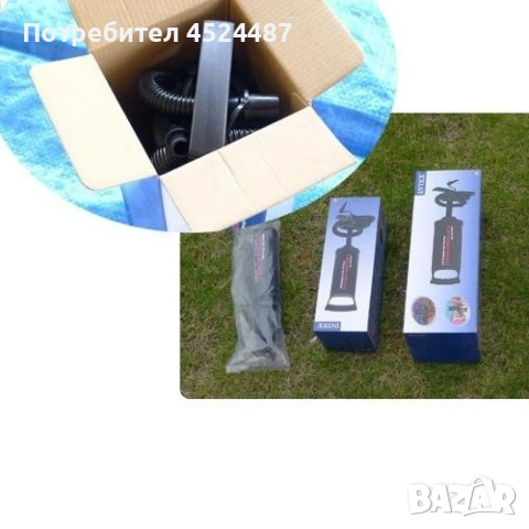 Ръчна помпа за надуване INTEX 68612 с вентилационен маркуч и 3 броя накрайници, снимка 3 - Надуваеми легла - 53858229