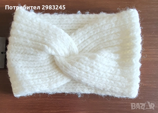 Бяла дамска лента за коса , снимка 2 - Аксесоари за коса - 52357669