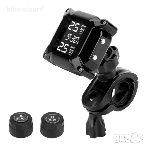 TPMS Система за следене на налягането в гумите за мотоциклети с LCD дисплей и сензори НОВО