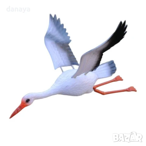 5942 Градинска декорация Щъркел на пръчка, 63 см, снимка 6 - Градински мебели, декорация  - 50695569