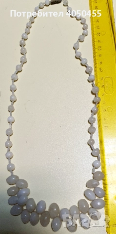 Стара огърлица от лунен камък , снимка 2 - Антикварни и старинни предмети - 52091206