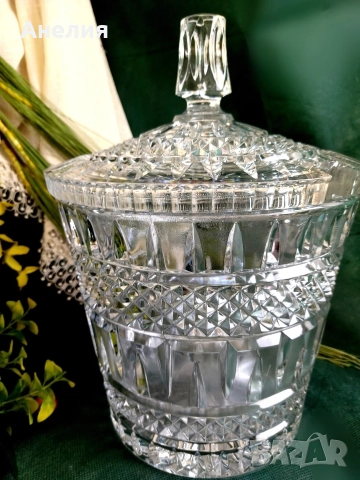 Кристален Бохемия съд с капак , снимка 4 - Други - 52968108