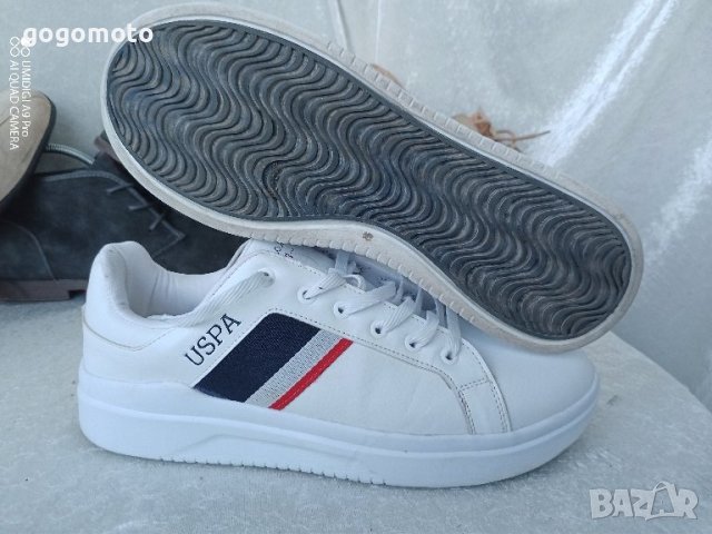 Кецове Като нови мъжки бели, спортни обувки U.S. Polo Assn®, 44 - 45, снимка 15 - Кецове - 44450796