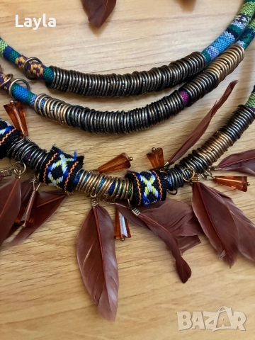 Колие с обеци, снимка 2 - Бижутерийни комплекти - 52973585