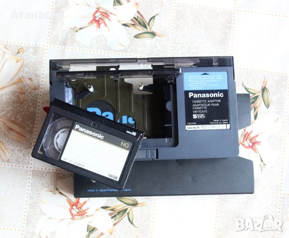 Panasonic VW-TCA7E Cassette Adaptor S-VHS-C, VHS-C, снимка 5 - Камери - 36078135