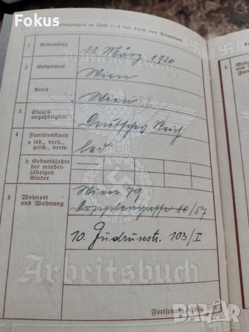 Стар паспорт документ, снимка 3 - Антикварни и старинни предмети - 53307007