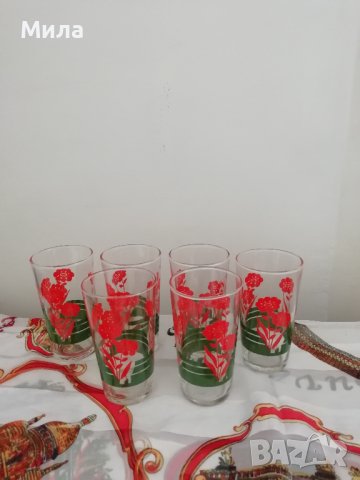 Комплект 6 нови цветни чаши за вода