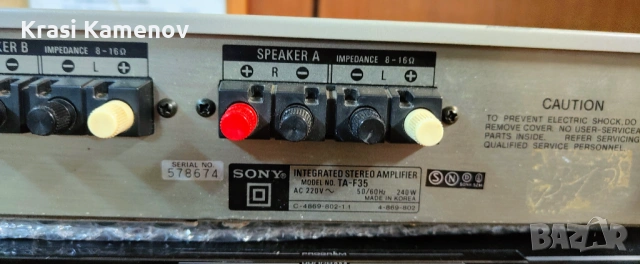 Sony TA-F35  интегриран стерео усилвател, снимка 6 - Ресийвъри, усилватели, смесителни пултове - 53272998