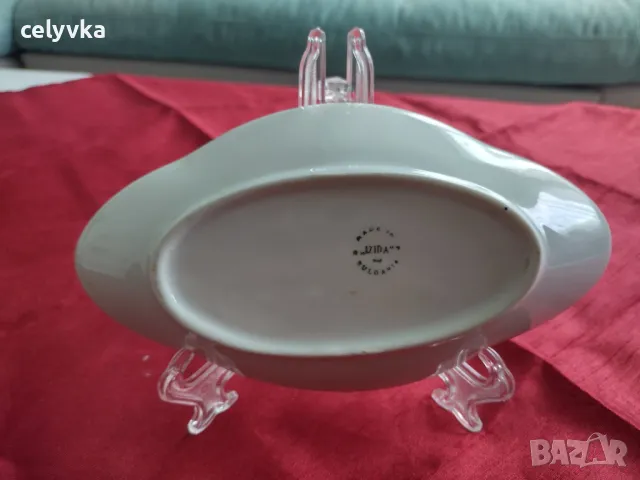 Порцеланови чинии за салата и ордьоври - Български порцелан Изида, снимка 5 - Сервизи - 50158789