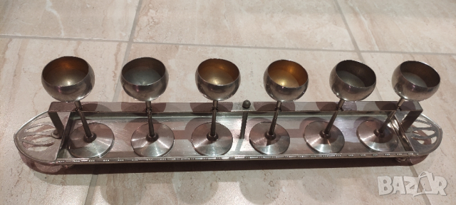 Стар метален сервиз , снимка 3 - Сервизи - 44711126