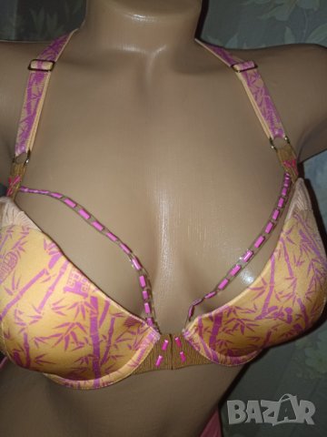 Marlies Dekkers 75 C-Ефектен сутиен  в свеж цвят с твърди чашки със силиконов чокър, снимка 2 - Бельо - 39876014