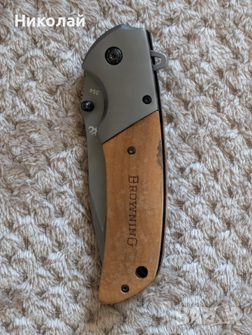 Нож от неръждаема стомана Browning, снимка 4 - Ножове - 53744291