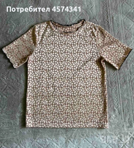 Елегантна блуза с къси ръкави ZARA, снимка 2 - Тениски - 51474696