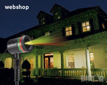 Лазерен прожектор за коледна украса Star Shower, снимка 5 - Прожектори - 38779819