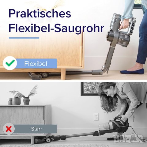 Вертикална прахосмукачка Levoit VortexIQ™ 40 Flex ( С ЛИПСИ, На Части ), снимка 8 - Прахосмукачки - 41511894