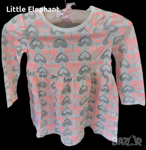 Рокличка за 3-4 год мом сърца,неоново розово и сиво,колекция"Hearts",Англия/нова