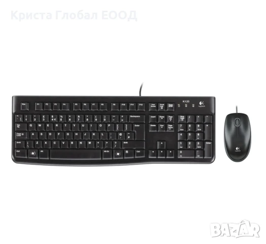 Комплект кабелна клавиатура и мишка Logitech Mk120 Кирилизирана, снимка 3 - Клавиатури и мишки - 50474782