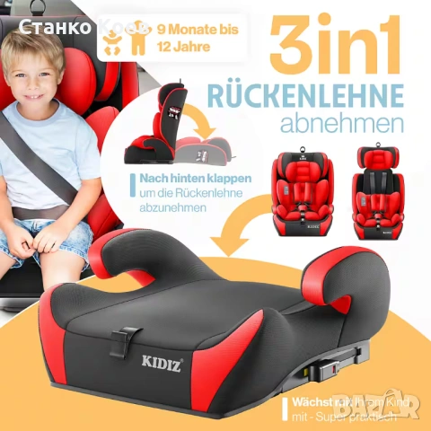 Детско столче за кола, 9кг-36кг, Isofix система,  9кг-36кг, ECE R129/03, (Група 1+2+3), снимка 4 - Столчета за кола и колело - 53202600