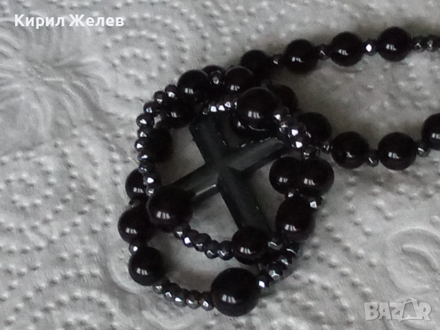 Броеница черна 52347, снимка 8 - Антикварни и старинни предмети - 52582024