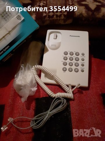 Стационарен телефон Panasonic KX-TS500FXW, снимка 1 - Стационарни телефони и факсове - 38749116