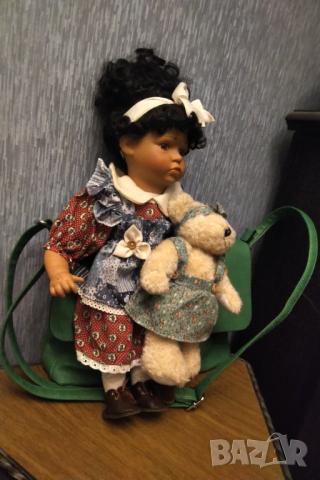 КОЛЕКЦИОНЕРСКА РЕТРО ПОРЦЕЛАНОВА КУКЛА, снимка 2 - Колекции - 44658922