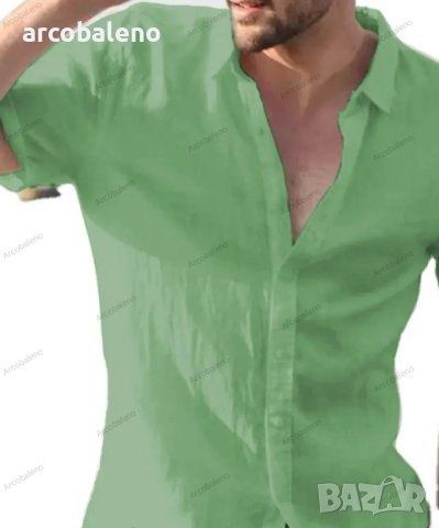 Мъжка лятна риза с къс ръкав, 6цвята - 023 , снимка 15 - Ризи - 41552427