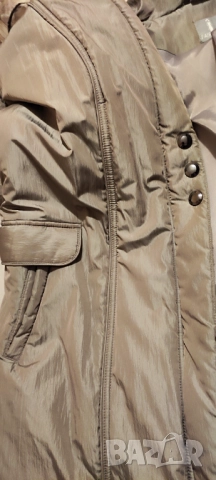 🧥 Дамско дълго шушляково яке със стилна голяма яка, сиво-кафяво, елегантно и различно, хамелеон|2XL, снимка 8 - Якета - 52472866