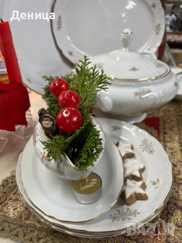 MSB Czechoslovakia 1935-1945 Класиката е винаги на мода⚜️ Бяло и злато с елегантен релеф⚜️ , снимка 9 - Сервизи - 52832483