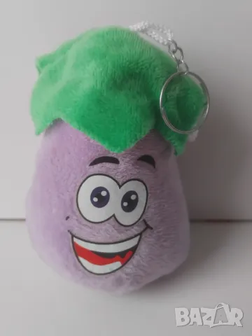 НОВ Мек Плюшен Ключодържател Патладжан Smiley Face  / Emoji