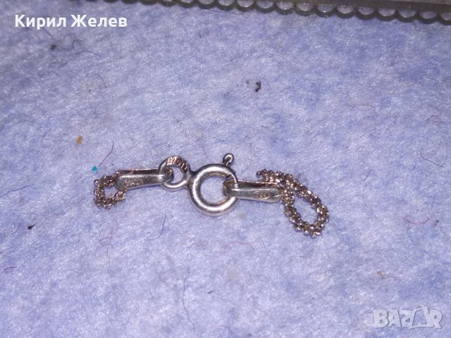 СТАРА СРЕБЪРНА ИТАЛИАНСКА КАРАБИНКА СРЕБРО 925 ЗАКОПЧАЛКА За КОЛИЕ ГРИВНА ВЕРИЖКА 25987, снимка 6 - Бижутерийни комплекти - 40940717