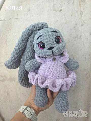 Плюшени зайчета, плетена играчка, ръчна изработка, снимка 2 - Плюшени играчки - 53860547