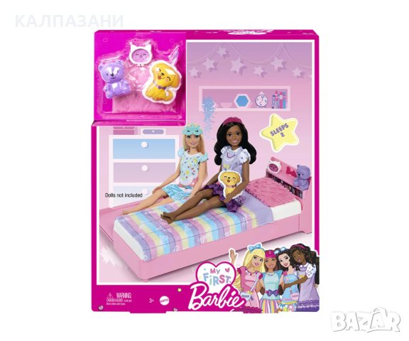 Кукла Barbie - Моята първа Барби: Комплект Време е за сън Mattel HMM64, снимка 1 - Кукли - 42047006