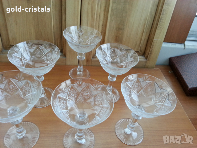 кристални чаши , снимка 3 - Антикварни и старинни предмети - 24140339
