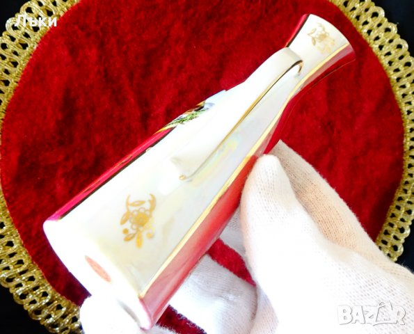 Ваза,кана,баварски порцелан,злато. , снимка 7 - Антикварни и старинни предмети - 34806443