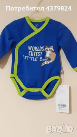 Нови немски бебешки бодита р.56 , с этикет, без никакви забележки, 100% памук, снимка 2 - Бодита за бебе - 53467944