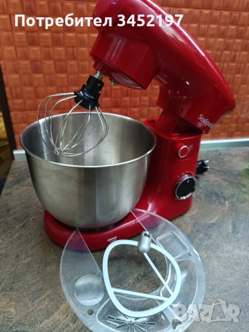 планетарен миксер с иноксова купа с 10 скорости и приставки, снимка 4 - Съдове за готвене - 53816927