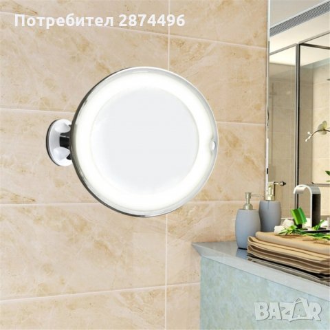 2234 Огледало за грим с LED светлина и увеличение 10Х, снимка 8 - Козметика за лице - 35787137
