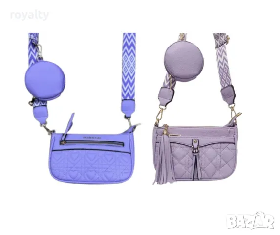 Капитонирана ежедневна дамска чанта с модерен мотив