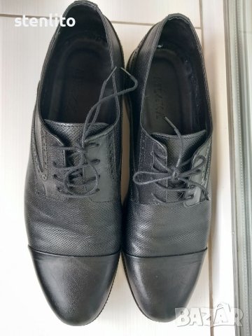 МЪЖКИ ОБУВКИ - ЕСТЕСТВЕНА КОЖА - ЧЕРНИ , снимка 2 - Официални обувки - 40626376