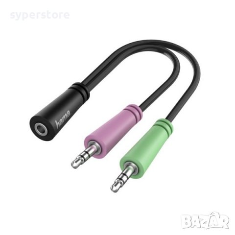 Адаптер 3.5mm-F 4pin/2X 3.5mm-M, HAMA SS301139