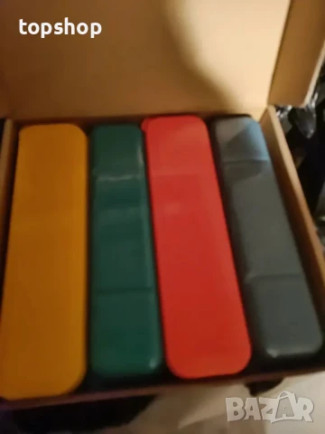 НОВИ комплект дебели пластмасови прибори за многократна употреба в кутийки, 8 комплекта. Включва..., снимка 8 - Прибори за хранене, готвене и сервиране - 50495036