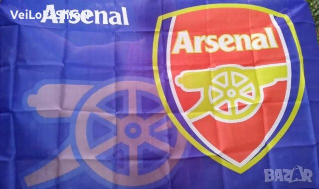 Знаме на FC Arsenal (Арсенал) с размер 90х145см, снимка 1 - Футбол - 44417247