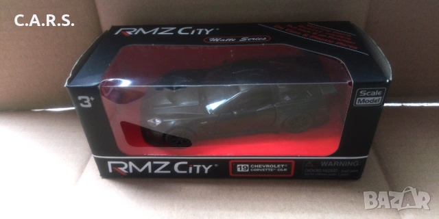 НОВА Chevy Corvette C6-R, Matte Black - RMZ City , снимка 2 - Колекции - 53657537