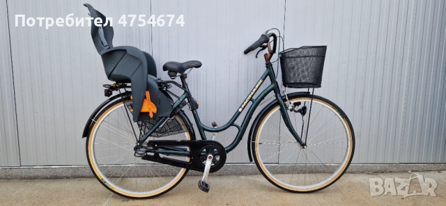 Дамски велосипед с детско столче MONARK колело 28"