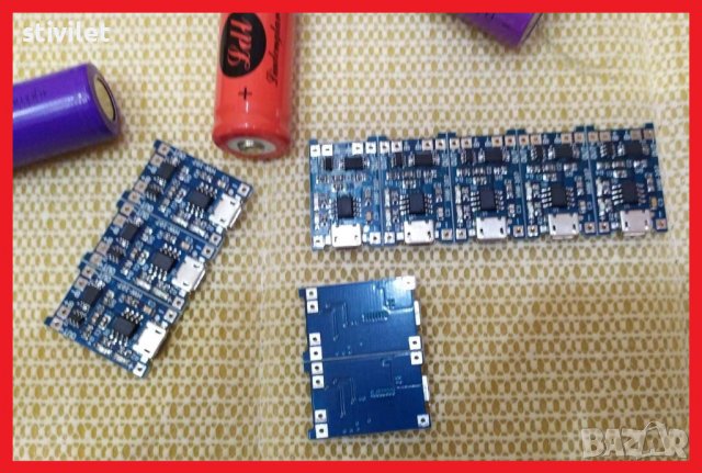 Контролер Литиева батерия Модул зареждане Платка за  5V 1A 18650 TP4056, снимка 13 - Друга електроника - 39460698