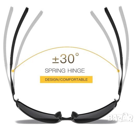 UV400 100% Защита Слънчеви Поляризирани Фотохром Очила Разтегаема Рамка Поликарбон Въглеродни Фибри, снимка 3 - Слънчеви и диоптрични очила - 41373290